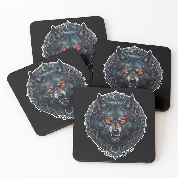 Item preview, Wolf With Glowing Red Eyes – Dark Fantasy Night Predator designed and sold by cr6zym1nd.