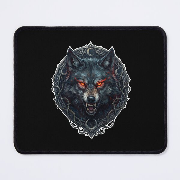 Item preview, Wolf With Glowing Red Eyes – Dark Fantasy Night Predator designed and sold by cr6zym1nd.