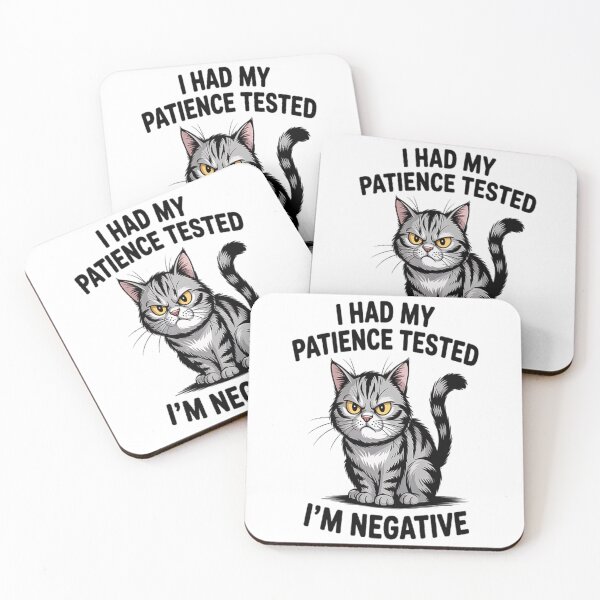 Item preview, I Had My Patience Tested I'm Negative Cat designed and sold by TheRetroStyle.