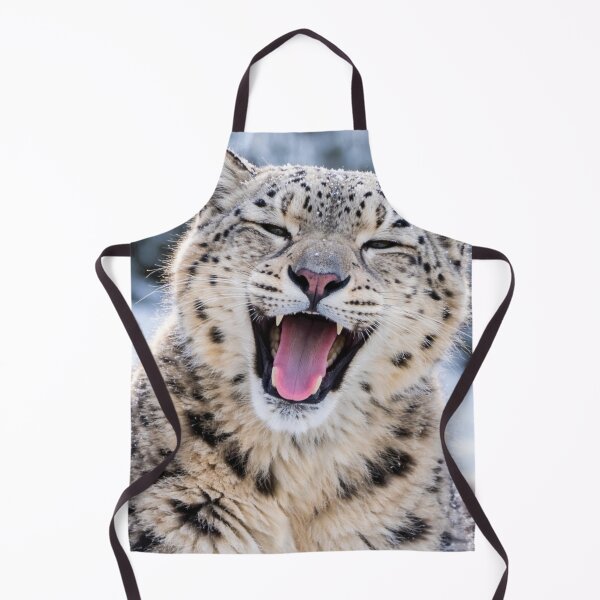 Item preview, Laughing Snow Leopard – Winter Wildlife Art designed and sold by Darlin8888.