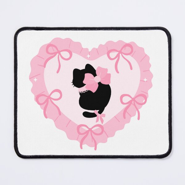 Item preview, Black Cat Considering His Bow Heart designed and sold by AnimaliaStar.