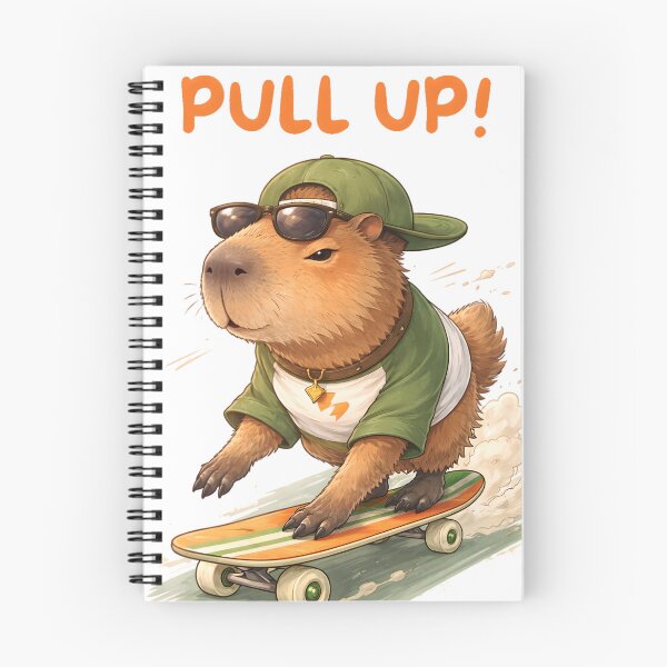 Item preview, Pull Up Capybara Skateboard Art – Cool Capybara Meme Street Style Illustration designed and sold by ChubbyGoong.