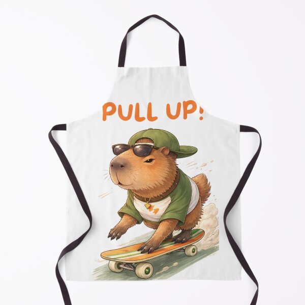 Item preview, Pull Up Capybara Skateboard Art – Cool Capybara Meme Street Style Illustration designed and sold by ChubbyGoong.