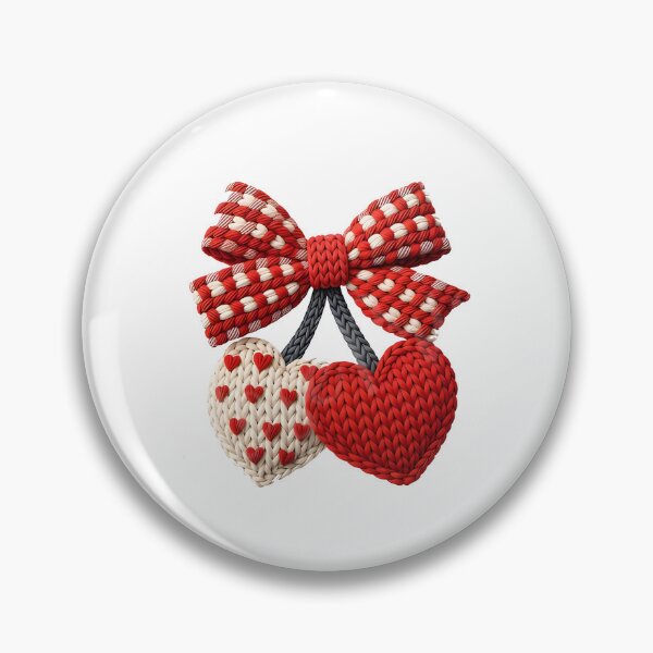 Item preview, Faux Knit Heart Cherries designed and sold by Kaydenkin.