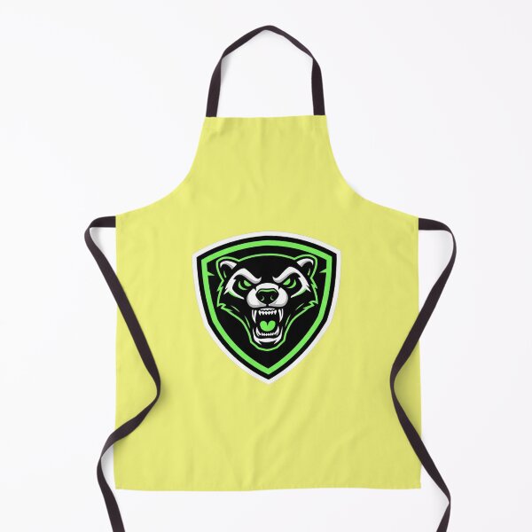 Item preview, Fierce Angry Honey Badger Mascot Esports Vector Art Neon Green and Black Tactical Shield Logo designed and sold by bvdesignart.