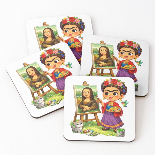 Item preview, Frida Kahlo Kids Illustration – Cute Mexican Art for Children designed and sold by Arte Cartoon From TagTeam Group.