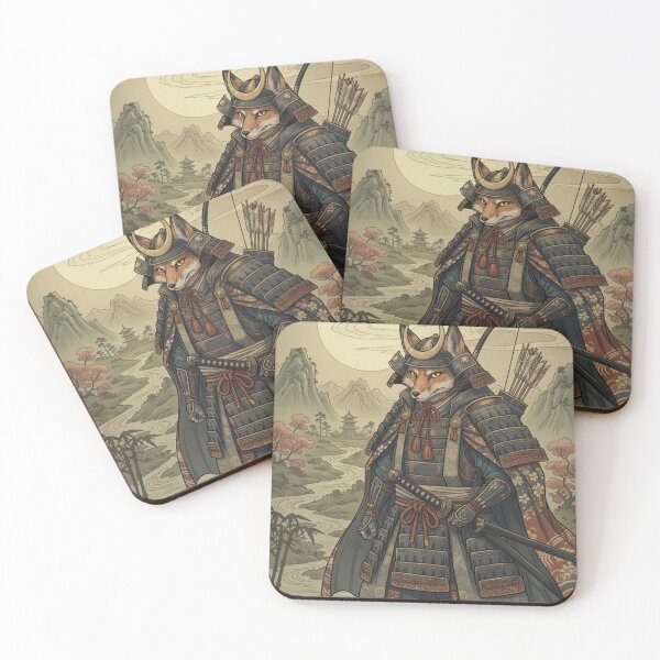 Item preview, The Kitsune Samurai's Moonlight Vigil designed and sold by FoxVibes.