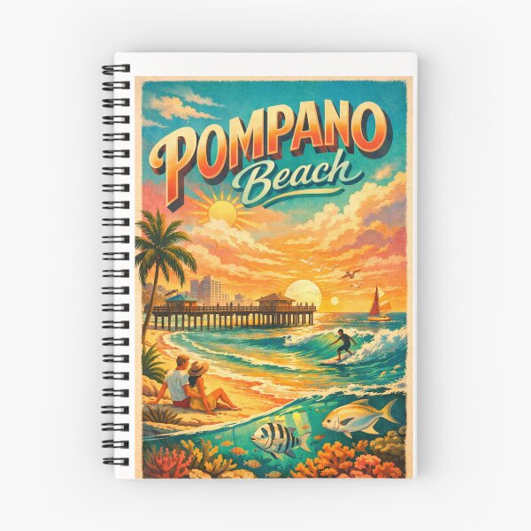 Item preview, Pompano Beach Sunset Pier Scene – Broward County Coastal Charm designed and sold by Places On Earth.