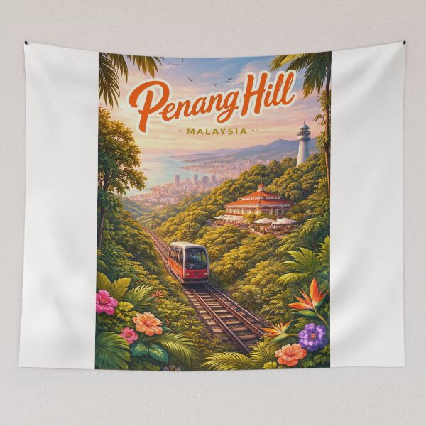 Item preview, Penang Hill Train View – Colonial Charm Above George Town, Malaysia designed and sold by Places On Earth.