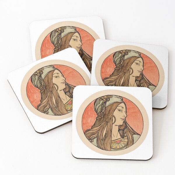 Item preview, Stained glass window for the façade of the Fouquet jewelry store - Alfons Mucha designed and sold by Naturalisly.