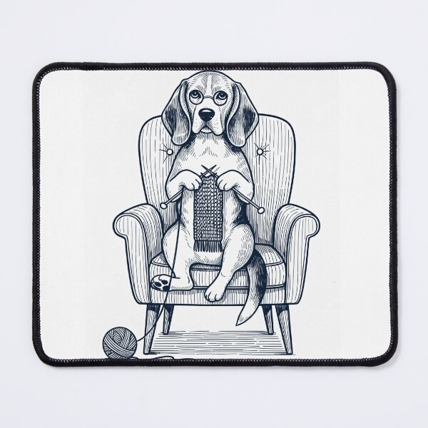 Item preview, Vintage Beagle Dog Knitting Knit Gift Dog Lover designed and sold by DoodleTortle.