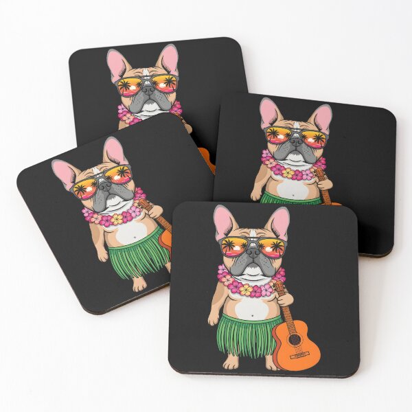 Item preview, Hawaiian French Bulldog & Pineapple Ukulele Summer Vacation designed and sold by OlakunleOloroz.