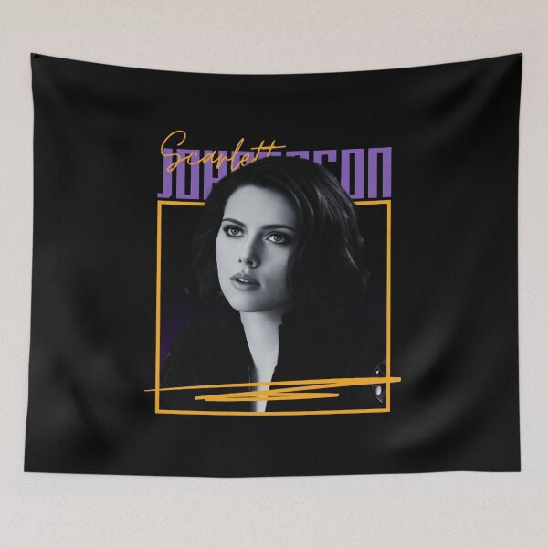 Item preview, Scarlett Johansson Black And White Portrait Signature designed and sold by privatecolorles.