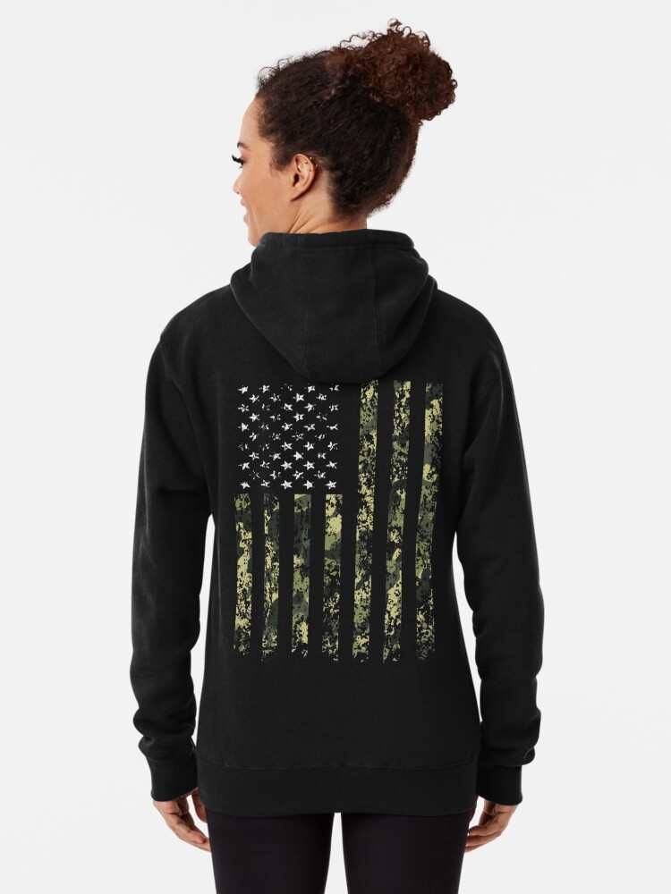 Camo American Flag Pullover Hoodie for Sale by 2djazz