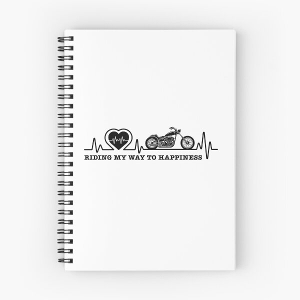 Item preview, Riding My Way to Happiness Biker Line Art designed and sold by PixelGrafiks.