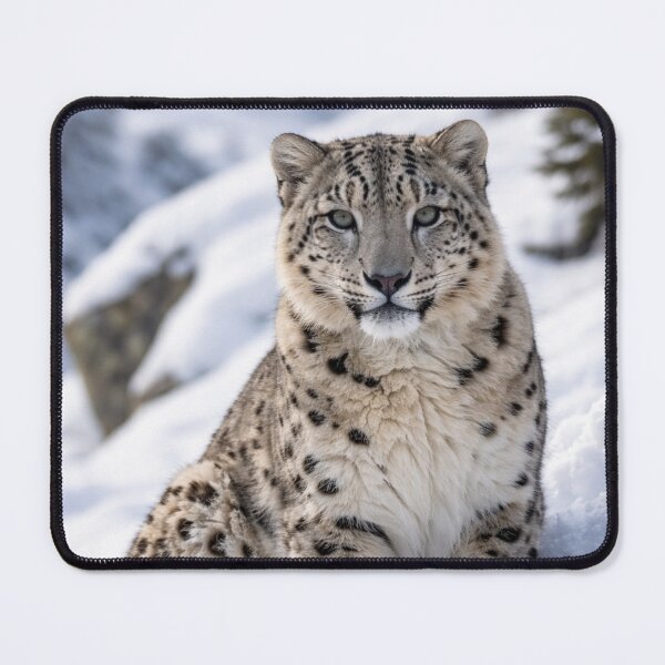 Item preview, Snow Leopard in Winter Mountains – Majestic Wildlife Art designed and sold by Darlin8888.