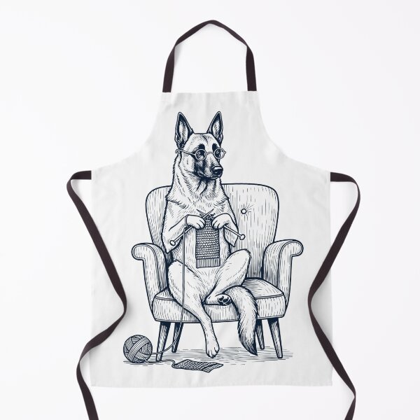 Item preview, Vintage Belgian Malinois Dog Knitting Knit Gift Dog Lover designed and sold by DoodleTortle.