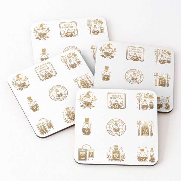 Item preview, 9 Celestial Animal Spirits - Vol. 23 - Sacred Owl, Wolf & Stag Totems - Borderless Flat Art - Midnight Gold PNG - Perfectly Spaced for Cutting  designed and sold by Siamcatshop.