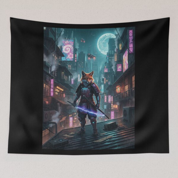 Item preview, Cyber Samurai Kitsune Ronin designed and sold by FoxVibes.