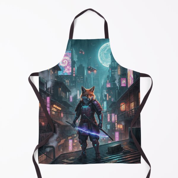 Item preview, Cyber Samurai Kitsune Ronin designed and sold by FoxVibes.