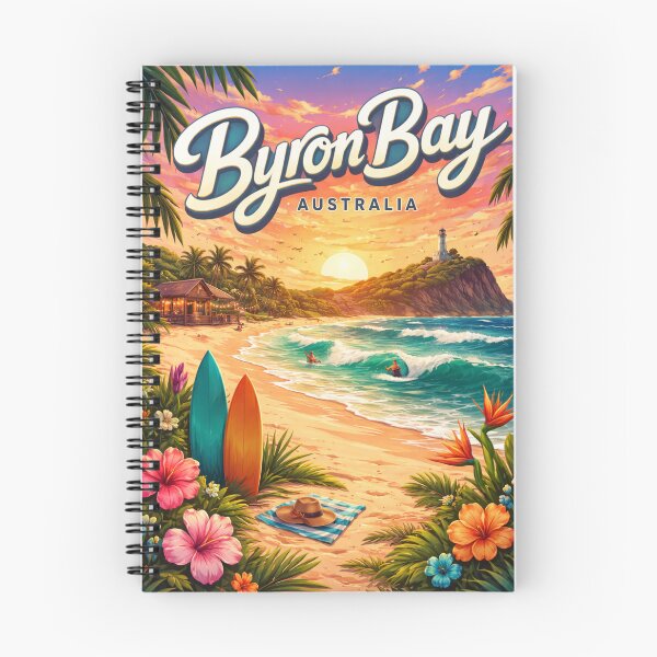 Item preview, Byron Bay Sunset – Cape Byron Lighthouse and Bohemian Beach Vibes designed and sold by Aryabek.