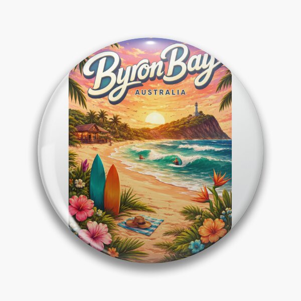 Item preview, Byron Bay Sunset – Cape Byron Lighthouse and Bohemian Beach Vibes designed and sold by Aryabek.