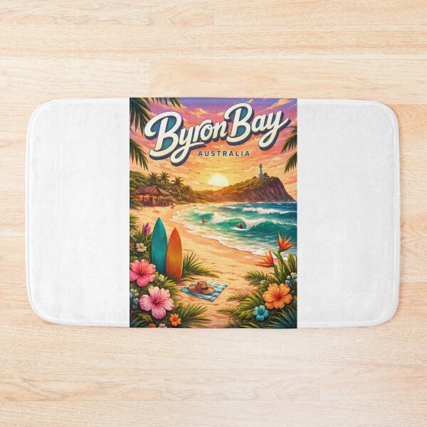 Item preview, Byron Bay Sunset – Cape Byron Lighthouse and Bohemian Beach Vibes designed and sold by Aryabek.