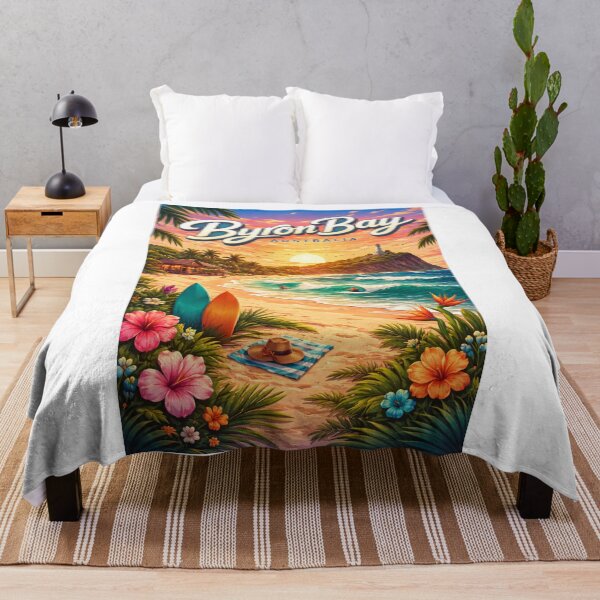 Item preview, Byron Bay Sunset – Cape Byron Lighthouse and Bohemian Beach Vibes designed and sold by Aryabek.