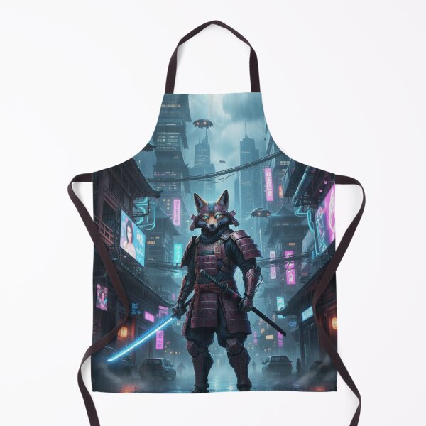Item preview, Neon Fox Samurai Guardian designed and sold by FoxVibes.