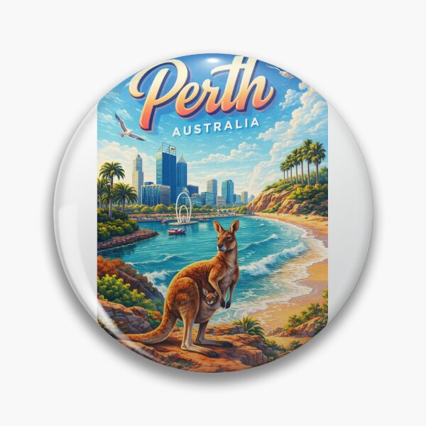 Item preview, Perth Skyline – Western Australia’s Riverside Capital with Kangaroo Lookout designed and sold by Aryabek.
