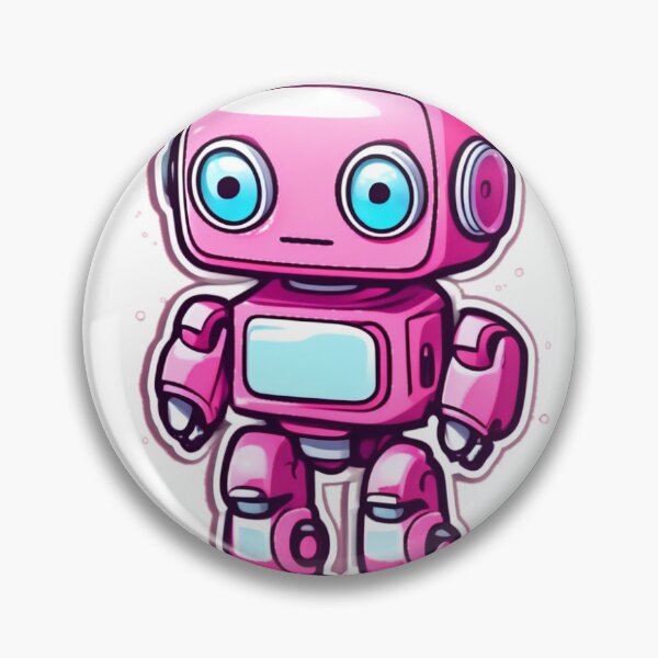 Item preview, Cute Kawaii Robot – Cartoon Figure in Pink designed and sold by CNYT Studio.
