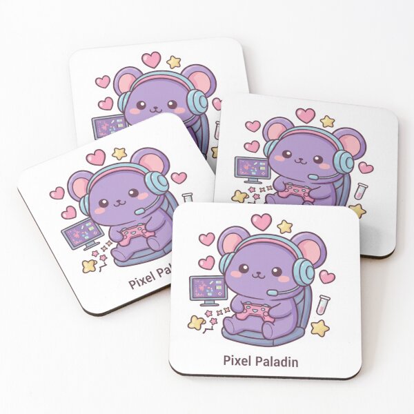 Item preview, Kawaii Gaming Mouse - Pixel Paladin Gamer designed and sold by ValeriValera.