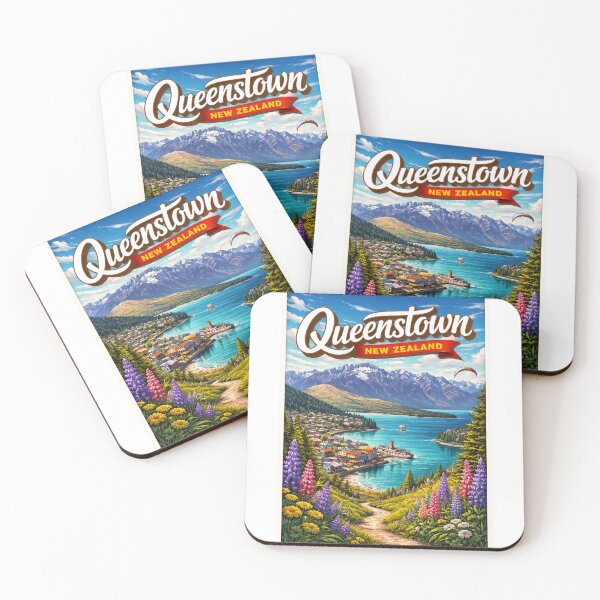 Item preview, Queenstown Pathway – Floral Hillside View of Lake Wakatipu and The Remarkables designed and sold by Aryabek.