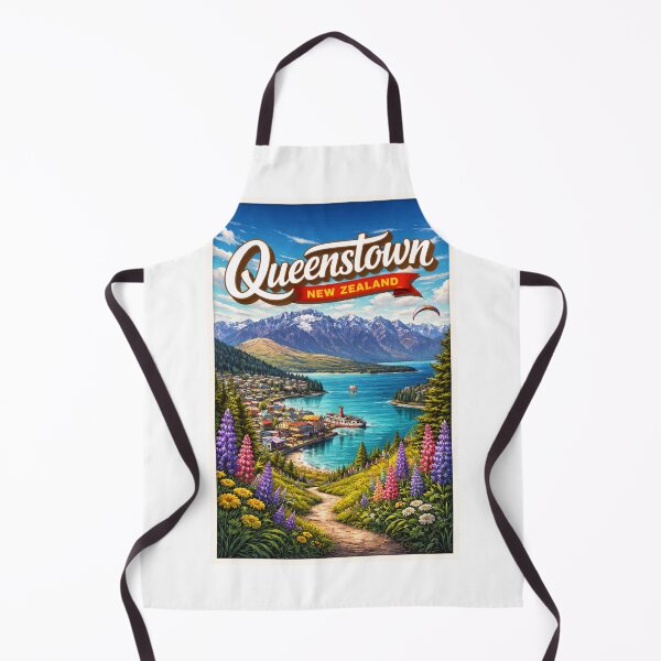 Item preview, Queenstown Pathway – Floral Hillside View of Lake Wakatipu and The Remarkables designed and sold by Aryabek.