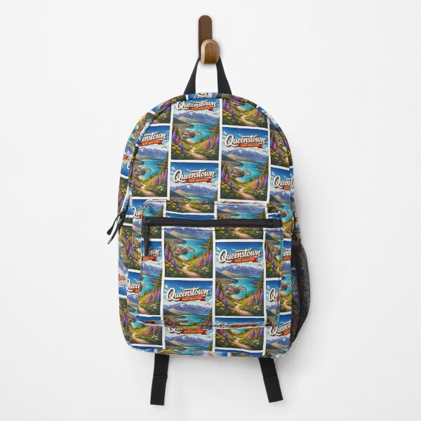 Item preview, Queenstown Pathway – Floral Hillside View of Lake Wakatipu and The Remarkables designed and sold by Aryabek.