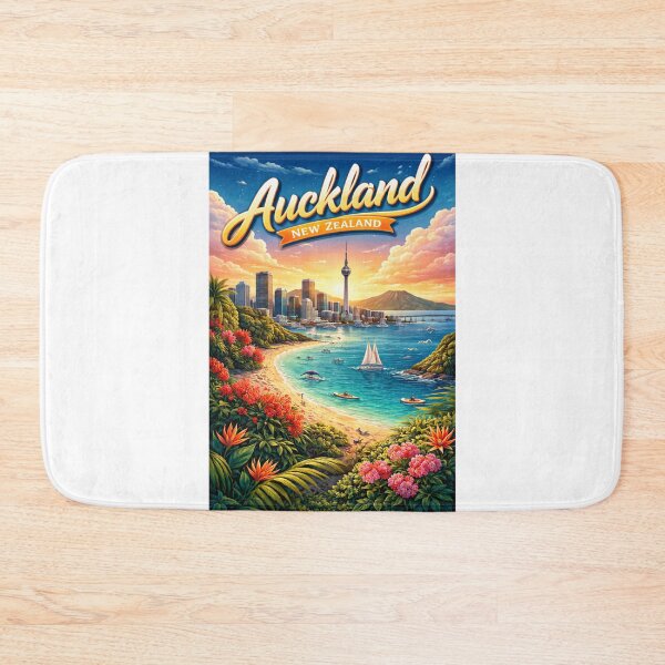 Item preview, Auckland Beach Sunset – Sky Tower, Waitematā Harbour & Rangitoto Island designed and sold by Aryabek.