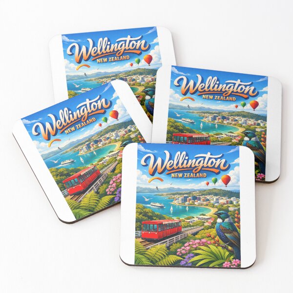 Item preview, Wellington Hillside Cable Car – New Zealand’s Harbour Capital with Native Tui designed and sold by Aryabek.