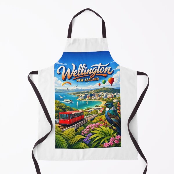 Item preview, Wellington Hillside Cable Car – New Zealand’s Harbour Capital with Native Tui designed and sold by Aryabek.