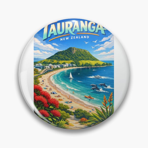 Item preview, Tauranga Coastline – Mount Maunganui, Beachfront Living & Dolphins designed and sold by Aryabek.