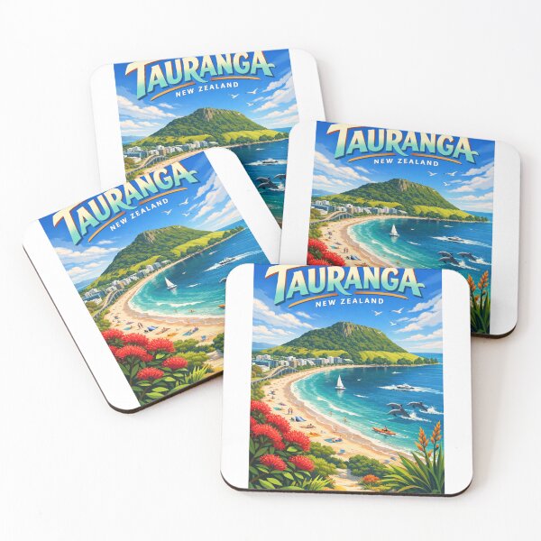 Item preview, Tauranga Coastline – Mount Maunganui, Beachfront Living & Dolphins designed and sold by Aryabek.