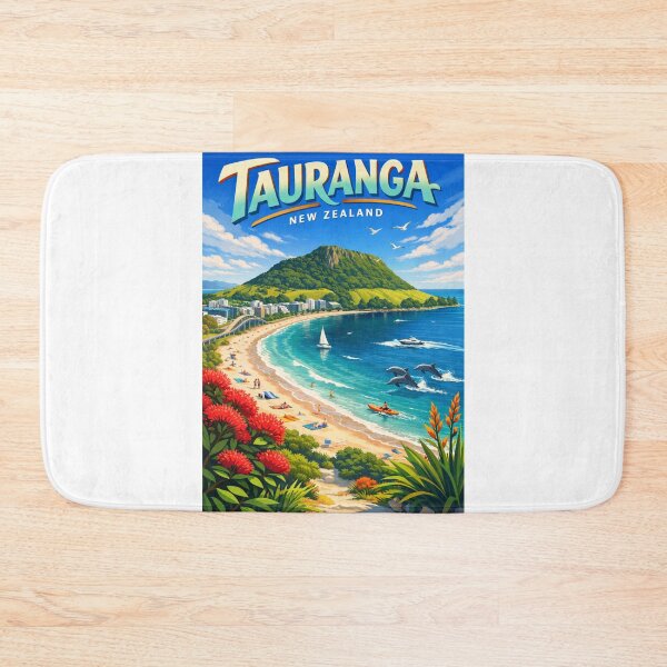 Item preview, Tauranga Coastline – Mount Maunganui, Beachfront Living & Dolphins designed and sold by Aryabek.
