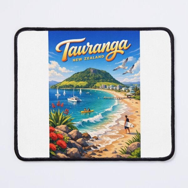 Item preview, Tauranga Beach Escape – Mount Maunganui, Surfing and Bay of Plenty Views designed and sold by Aryabek.