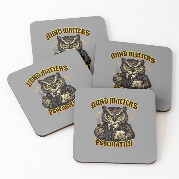 Item preview, Mind Matters Psychiatry Owl – Mental Health Professional Illustration designed and sold by ClinicalHubs.
