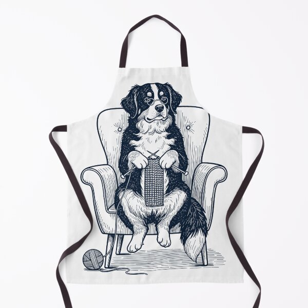 Item preview, Vintage Bernese Mountain Dog Knitting Knit Gift Dog Lover designed and sold by DoodleTortle.