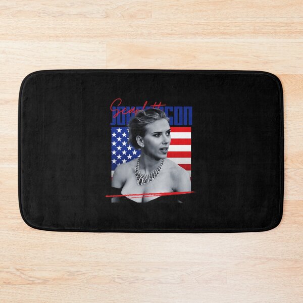 Item preview, Scarlett Johansson USA Flag Black And White designed and sold by privatecolorles.