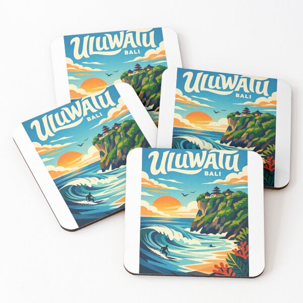 Item preview, Uluwatu Cliff Surf View – Balinese Temple Sunset and Indian Ocean Breaks designed and sold by Aryabek.