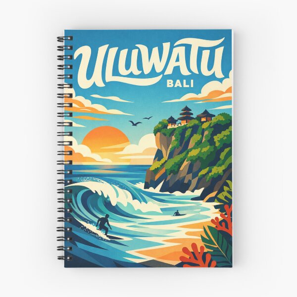 Item preview, Uluwatu Cliff Surf View – Balinese Temple Sunset and Indian Ocean Breaks designed and sold by Aryabek.