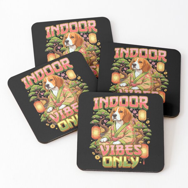 Item preview, Beagle Indoor Vibes Only Japanese Floral  designed and sold by Tong4130.