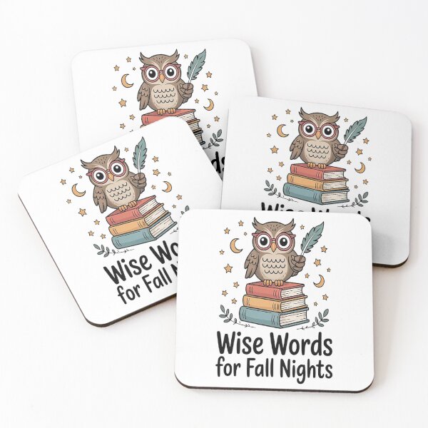 Item preview, Owls Wisdom Wise Words For Fall Nights Topic Bookish designed and sold by TheRetroStyle.