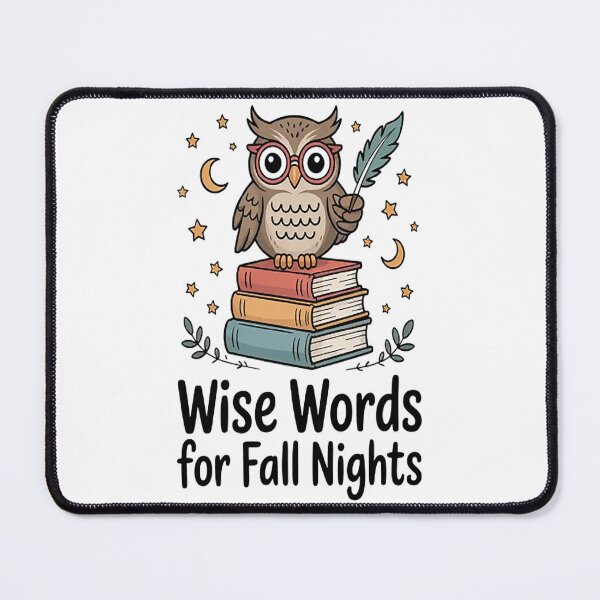 Item preview, Owls Wisdom Wise Words For Fall Nights Topic Bookish designed and sold by TheRetroStyle.